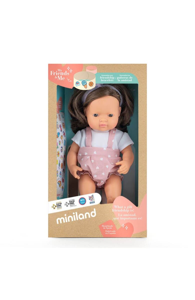 Miniland Baby Doll Brunette Girl 15'' (Box) - My Friends & Me, Alternate, color, Light Skin