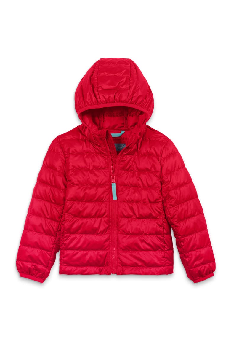Kids' Lightweight Water Repellent Puffer Jacket, Main, color, CHERRY
