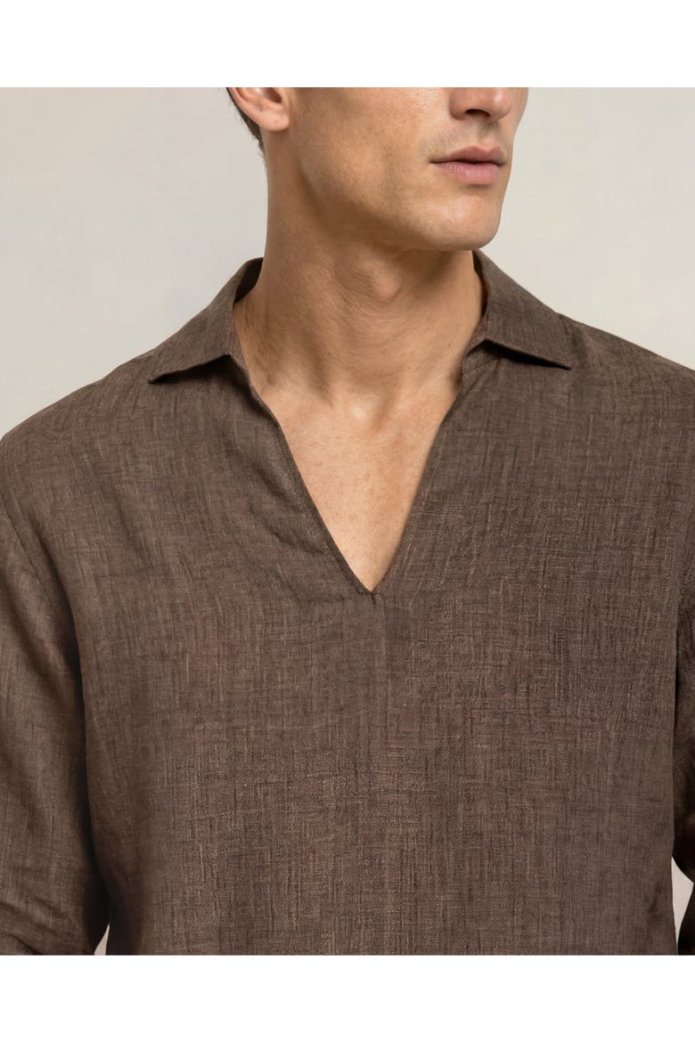 Raffertie Merino Relaxed Fit Shirt, Alternate, color, Espresso