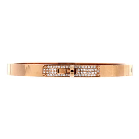 Kelly Bracelet 18K Rose Gold and Pave Diamonds Small