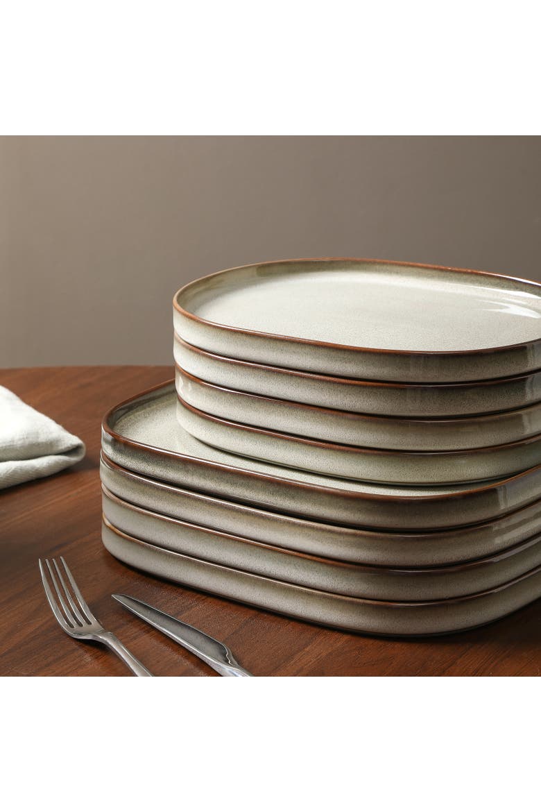 Cairo Stoneware 24-Piece Dinnerware Set, Alternate, color, Grey