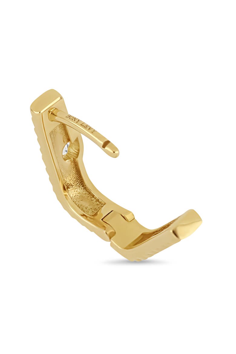 18K Gold Cleo Diamond Hoop Earrings, 11mm (Online Trunk Show), Alternate, color, 18KY