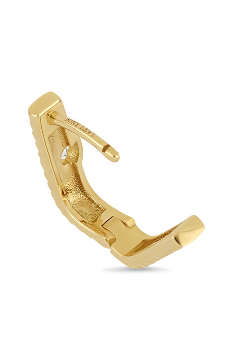 Bony Levy 18K Gold Cleo Diamond Hoop Earrings, 11mm, Alternate, color, 18Ky Gold