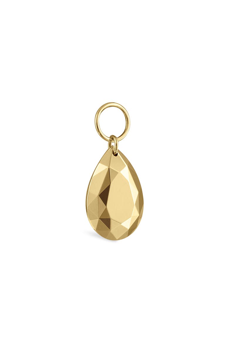 Faceted Pear Charm Pendant, Alternate, color, YELLOW GOLD