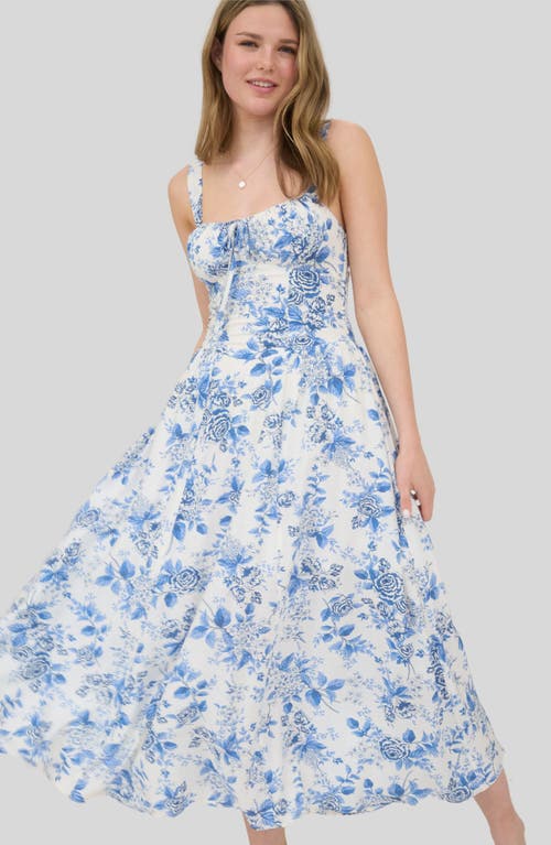 BLU PEPPER BLU PEPPER FLORAL BUSTIER MIDI DRESS