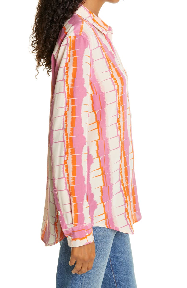 Equipment Essential Stripe Silk Button-Up Shirt, Alternate, color, 