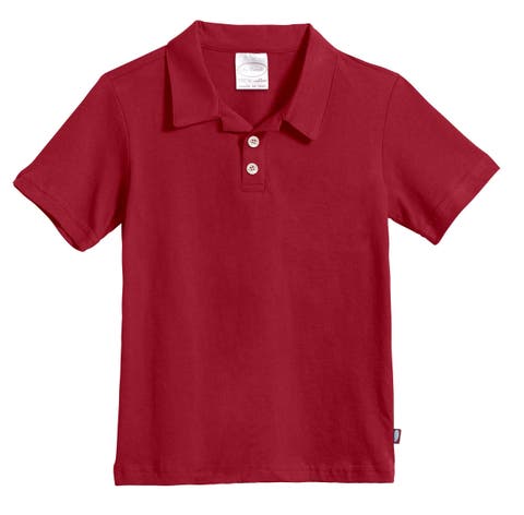 Baby Boys Soft 100% Cotton Jersey 2-Button Short Sleeve Polo Shirt