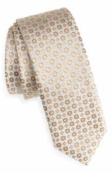 Neat Medallion Silk Blend Jacquard Tie