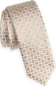 BOSS Neat Medallion Silk Blend Jacquard Tie