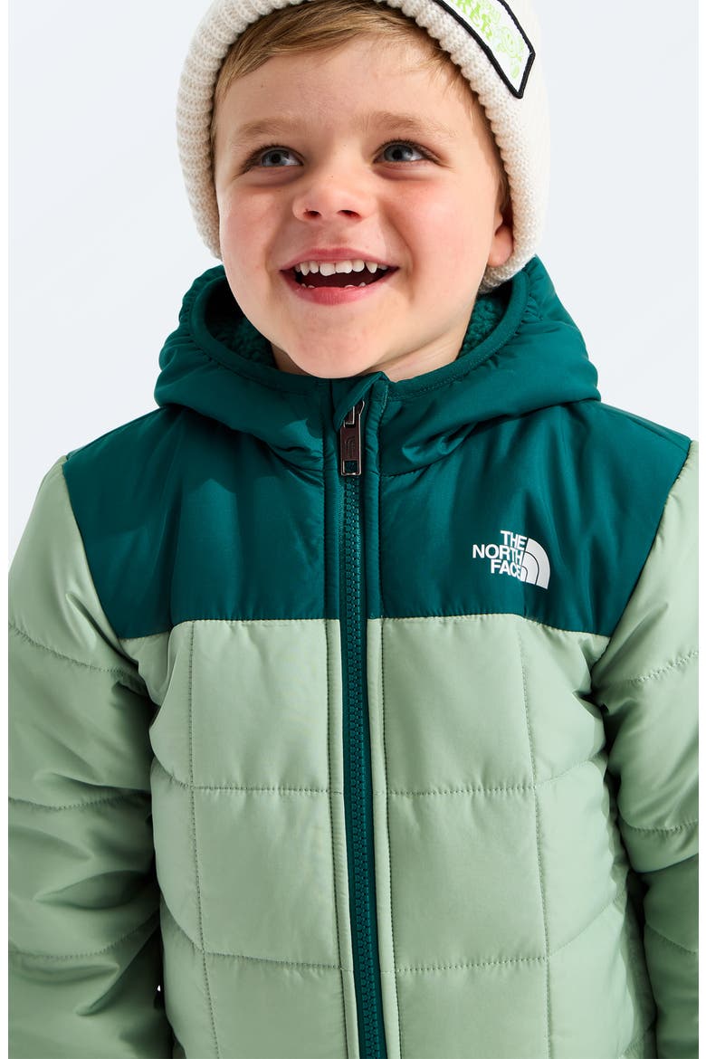 Kids' Shasta Water Repellent Reversible Hooded Jacket, Alternate, color, SLATE MOSS/ PACIFIC TEAL