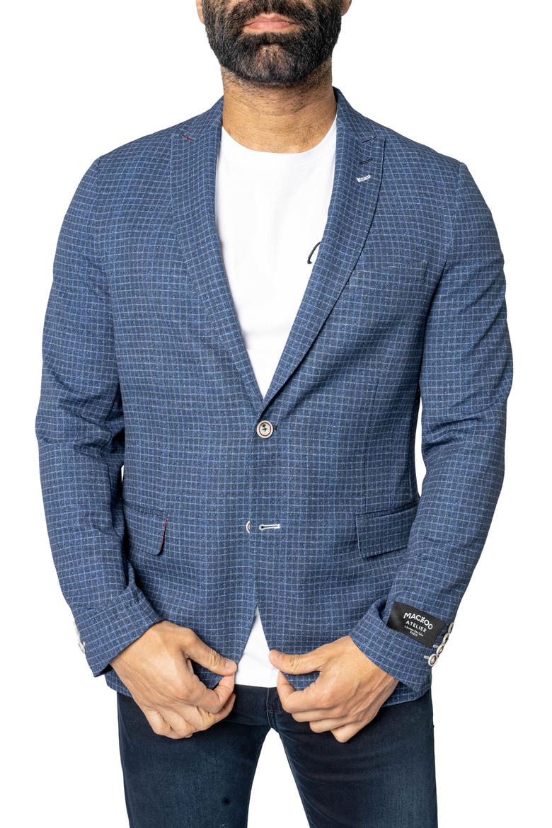 Unconstructed Vortex Blue Blazer, Alternate, color, BLUE