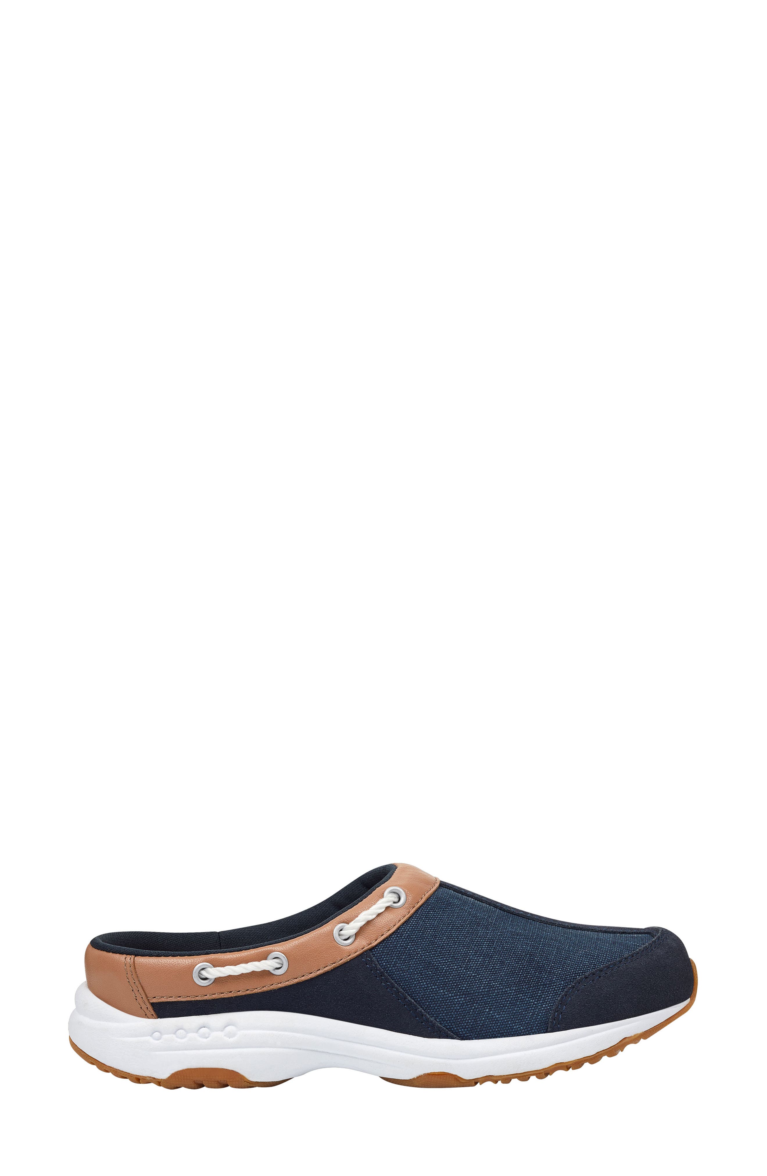 Easy Spirit Travelport Clog, Alternate, color, Navy Suede