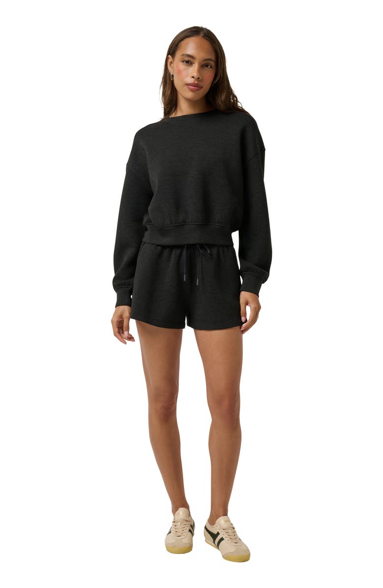 TravisMathew Cloudscape Sweatshirt, Alternate, color, Heather Black