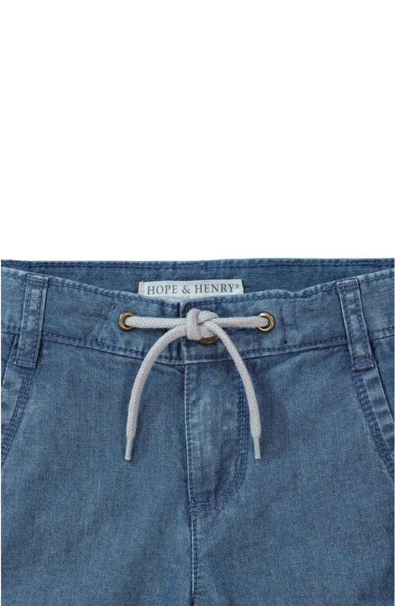 Hope & Henry Boys' Chambray Rolled Cuff Pant With Drawstring, Infant, Alternate, color, 