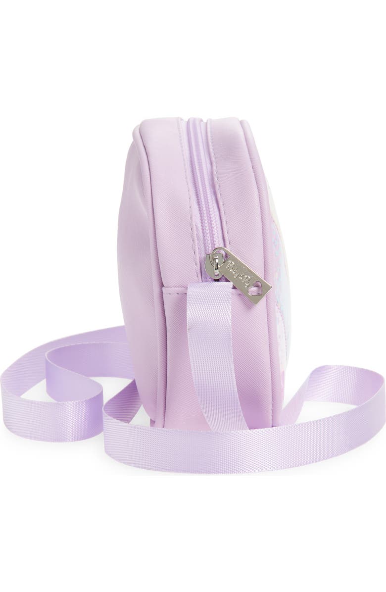 Ruby & Ry Kid's Glitter Stripe Crossbody Bag, Alternate, color, Lavender