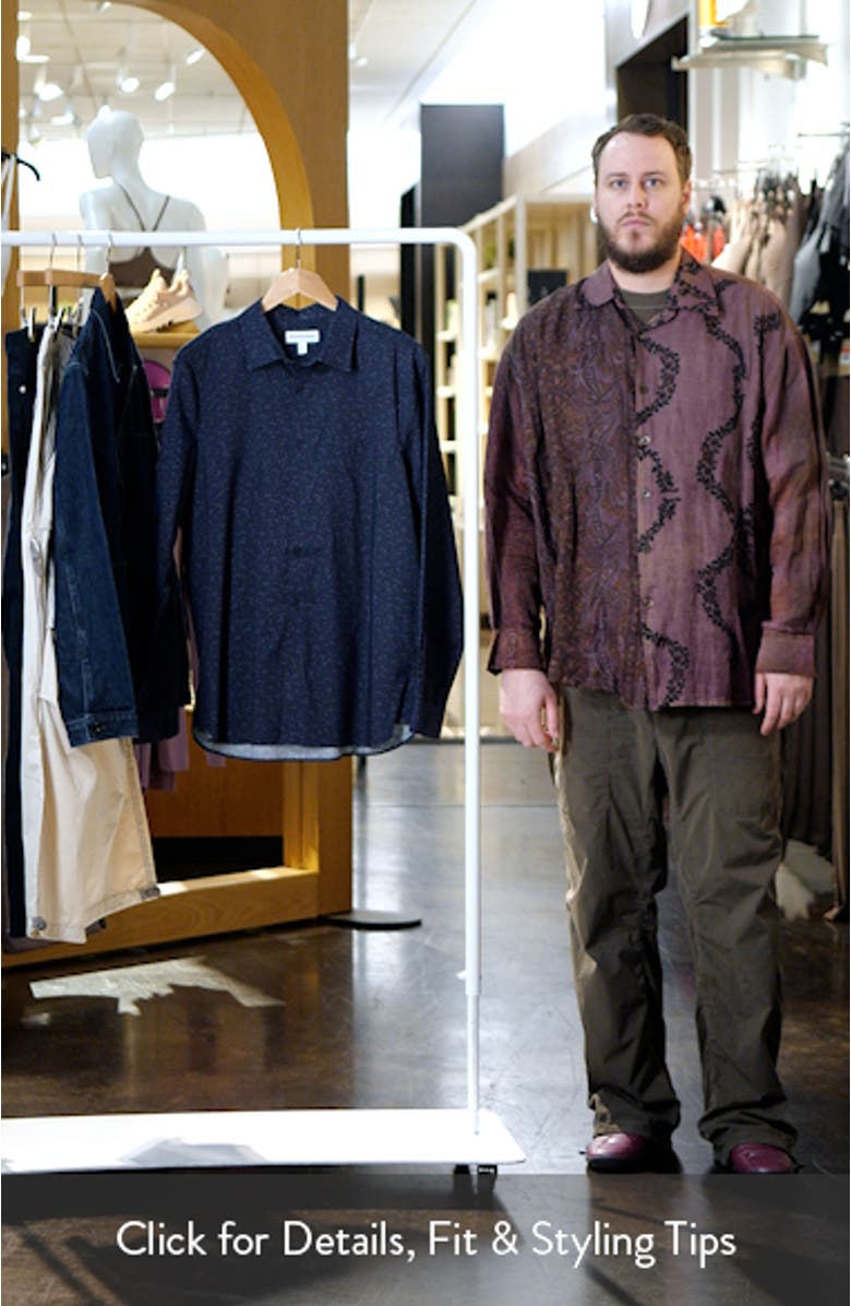 Floral Stretch Button-Up Shirt, sales video thumbnail