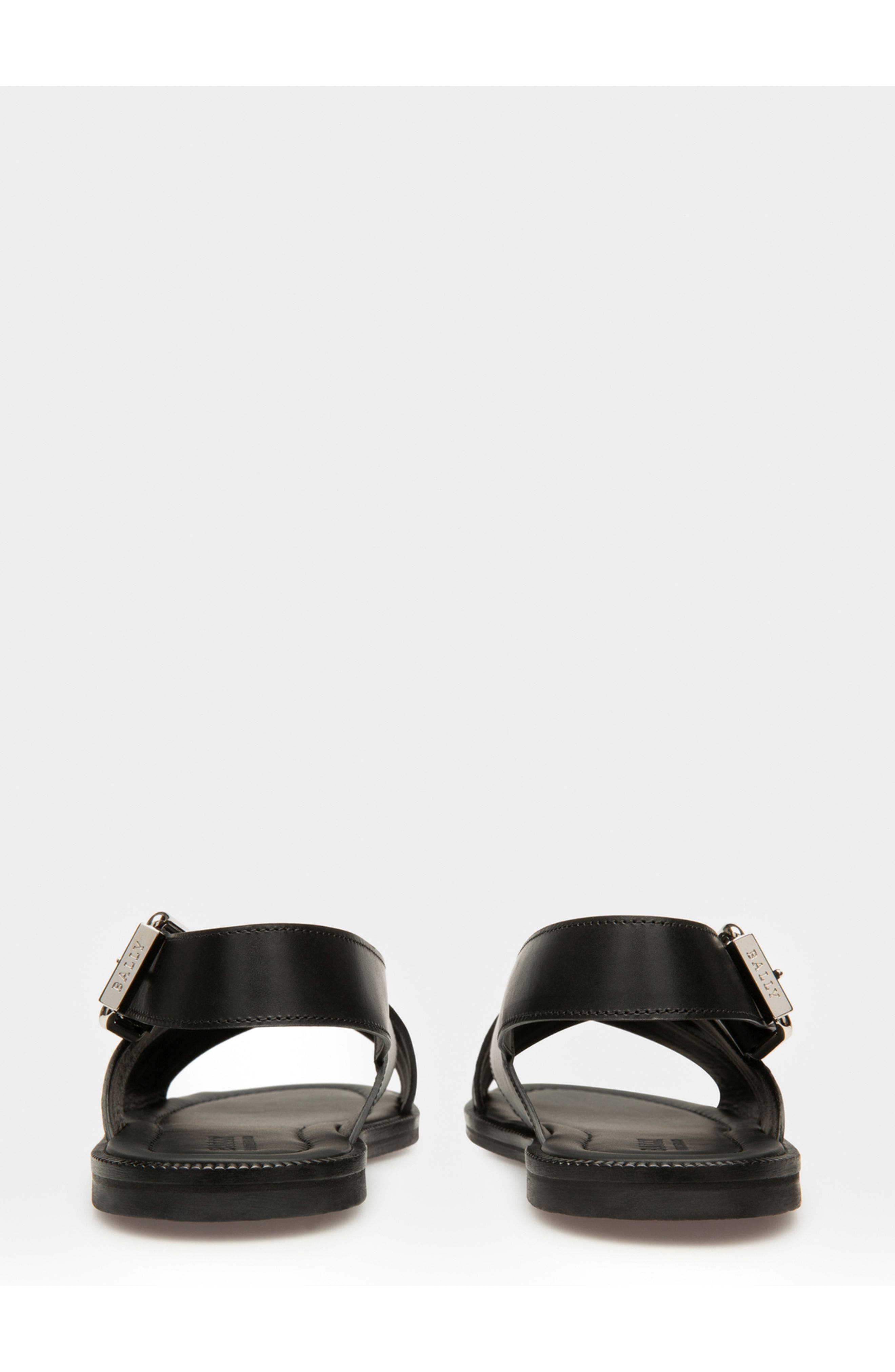 Bally Jamilo Leather Sandals, Alternate, color, Black