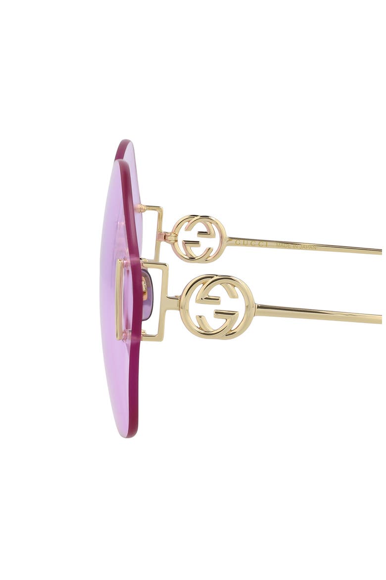 Novelty 65mm Oversize Round Sunglasses, Alternate, color, GOLD GOLD VIOLET