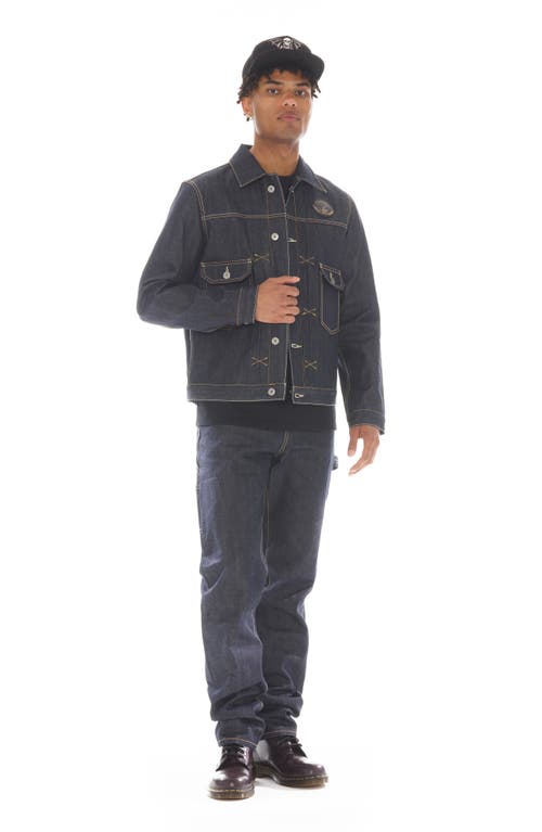 Cult Of Individuality Embroidered Denim Trucker Jacket