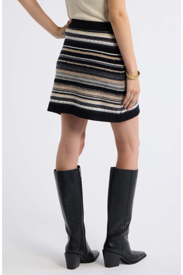 Striped Wool & Cashmere Blend Miniskirt, Alternate, color, NEUTRAL MULTI STRIPE