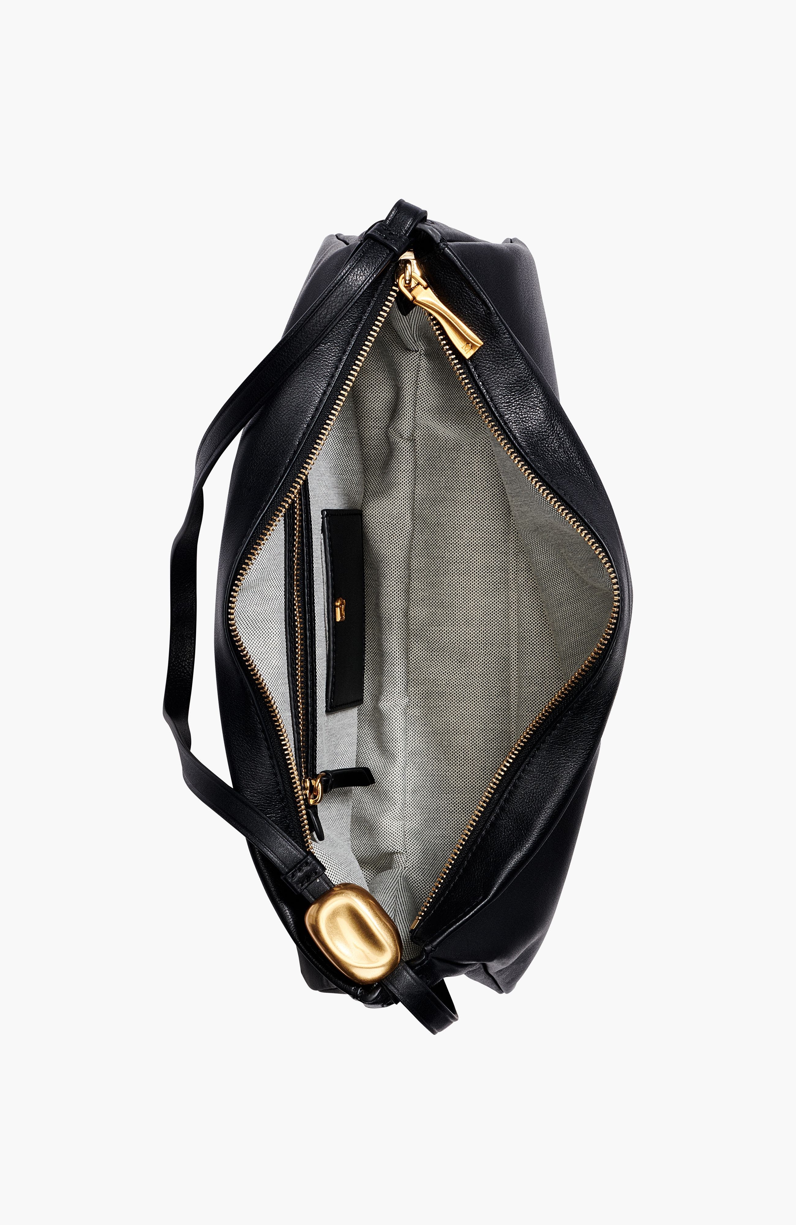 Donna Karan New York Velvet Large Shoulder, Alternate, color, Blk/Gold