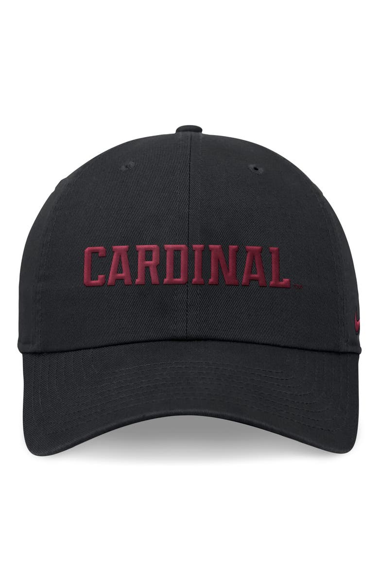 Nike Men's Nike Black Stanford Cardinal 2024 On-Field Club Adjustable Hat, Alternate, color, Black