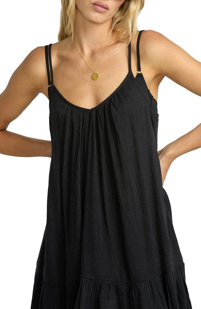 Billabong Beach Vibes Cover-Up Dress, Alternate, color, Black Pebble