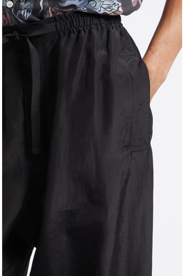 Linen Blend Pajama Pants, Alternate, color, BLACK