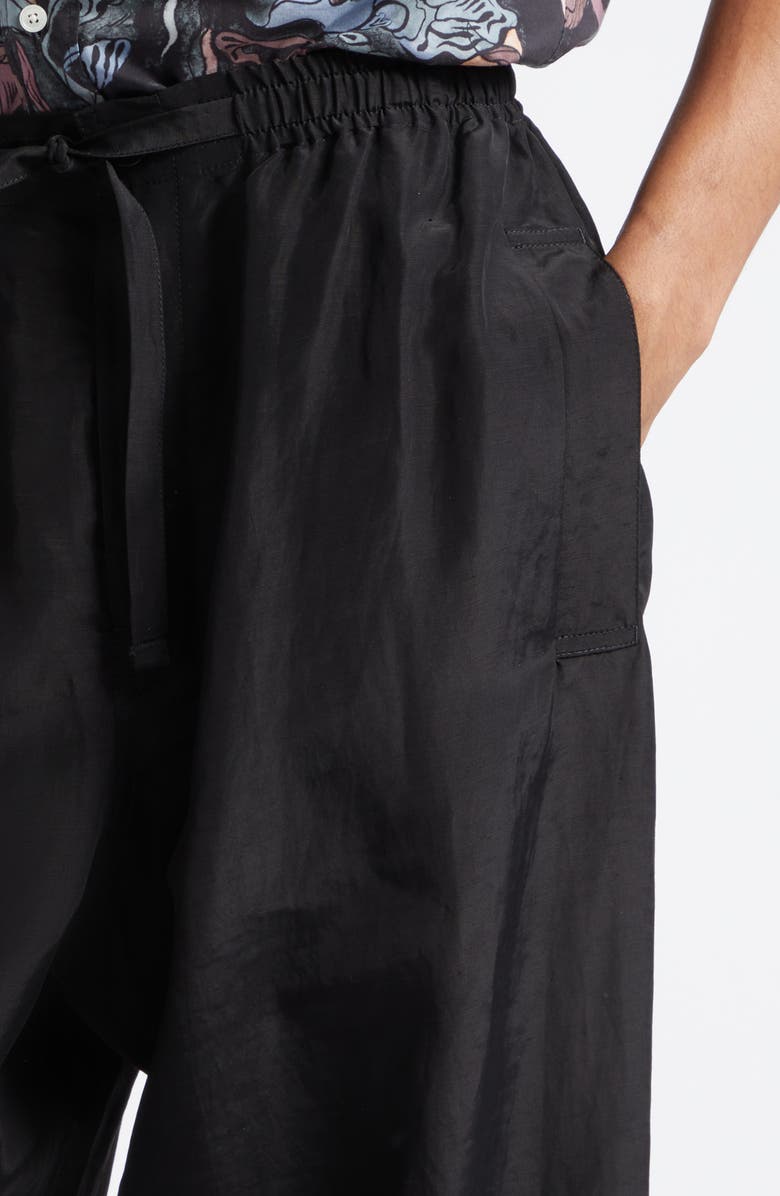 Lemaire Linen Blend Pajama Pants, Alternate, color, Black
