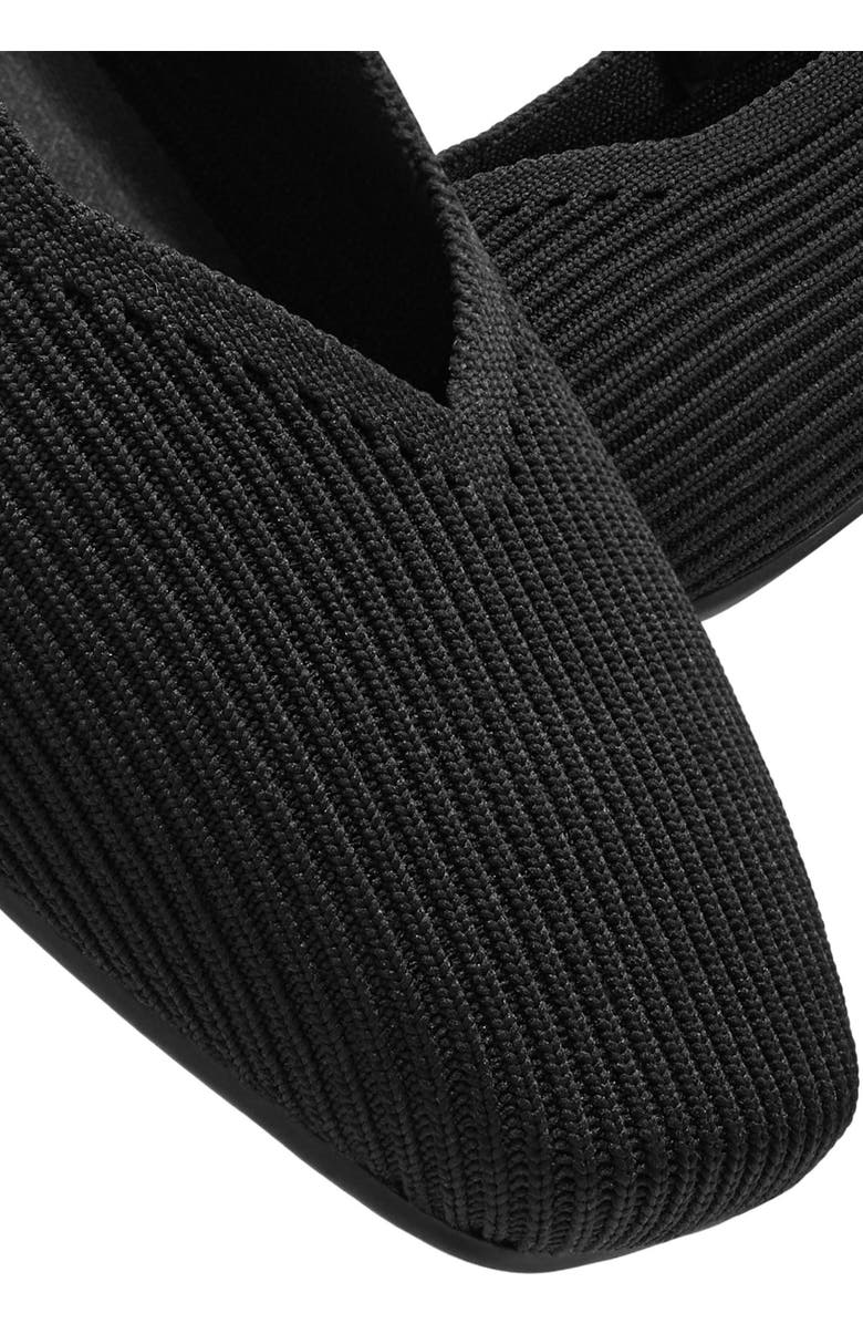 VIVAIA Margot Mary-Jane Square-Toe Ballet Flats, Alternate, color, Black