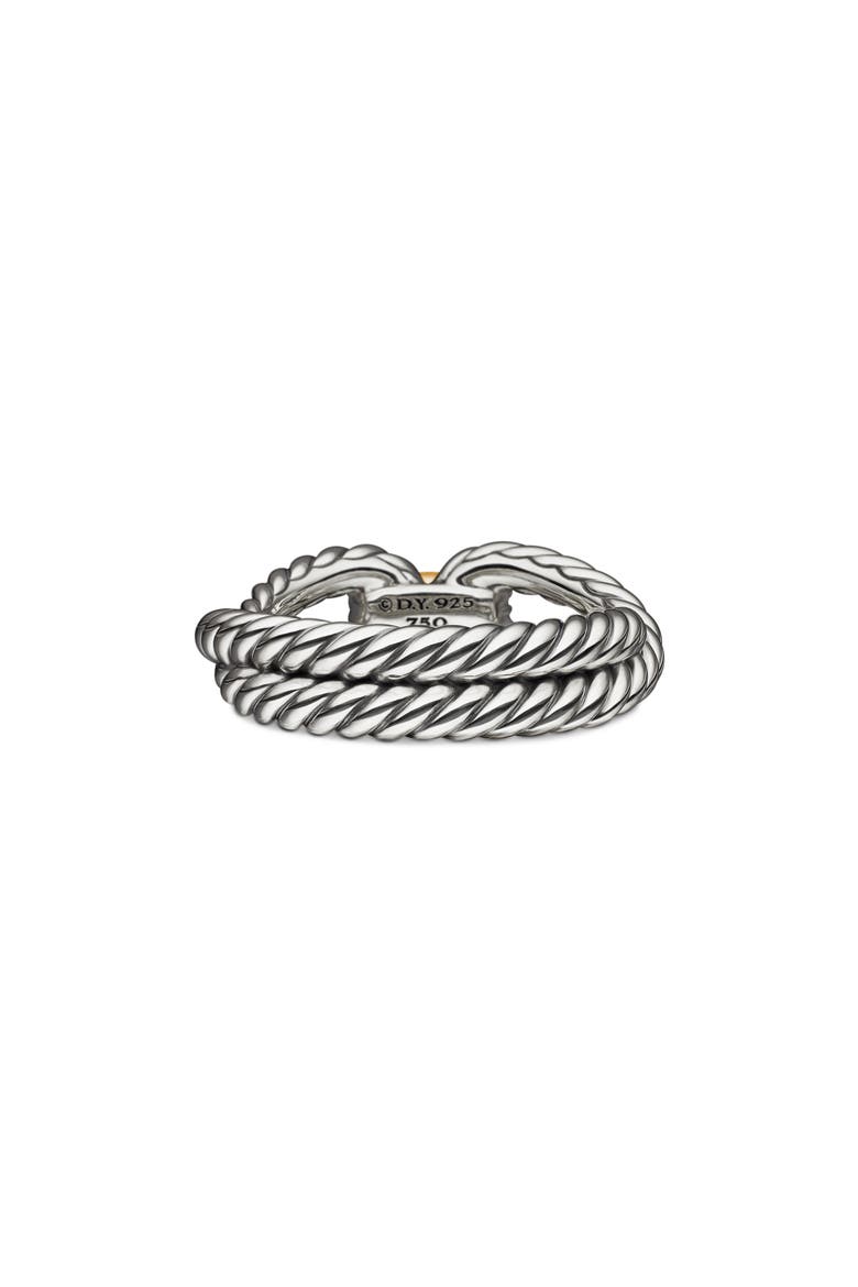 Cable Loop Ring with 18K Gold, Alternate, color, YELLOW GOLD/ STERLING SILVER