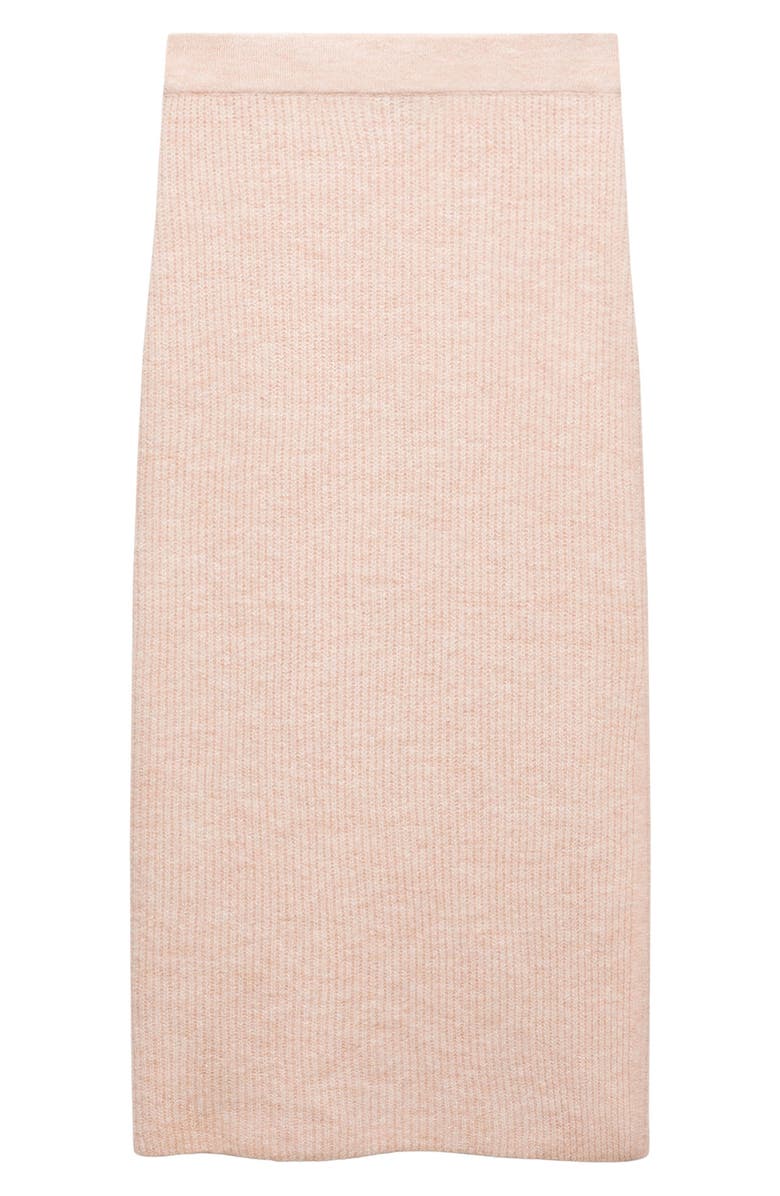MANGO Side Slit Knit Midi Skirt, Alternate, color, 