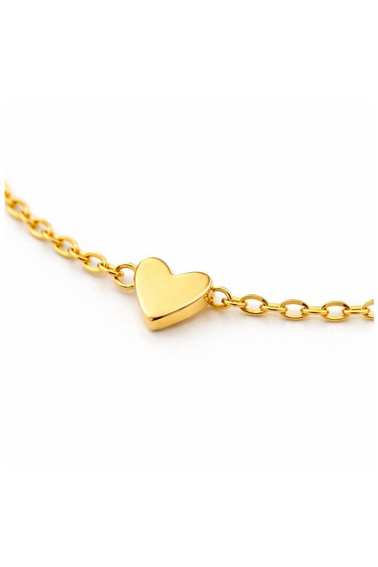 Dainty Heart Station Bracelet, Alternate, color, GOLD