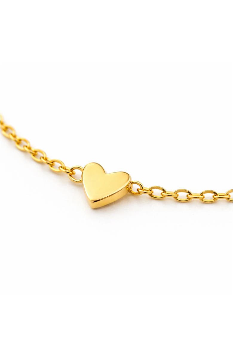 REBL Dainty Heart Station Bracelet, Alternate, color, Gold