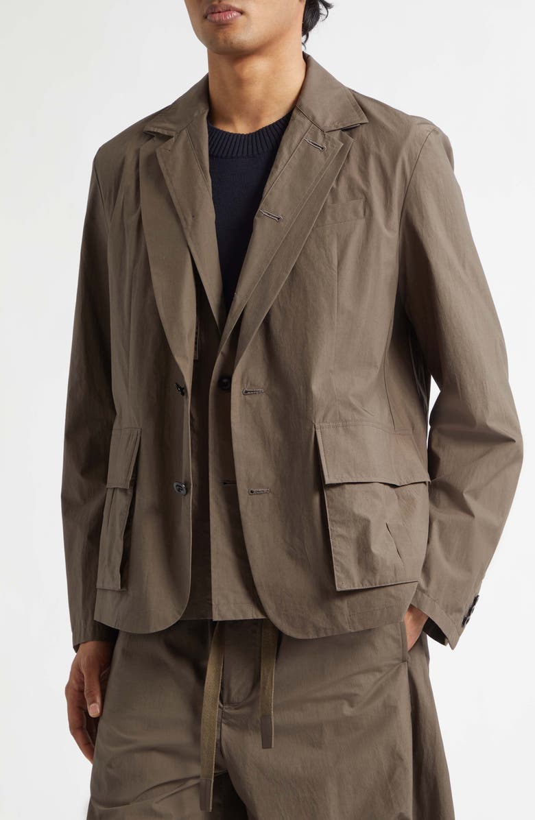 Sacai Cotton Typewriter Sport Coat, Alternate, color, Taupe