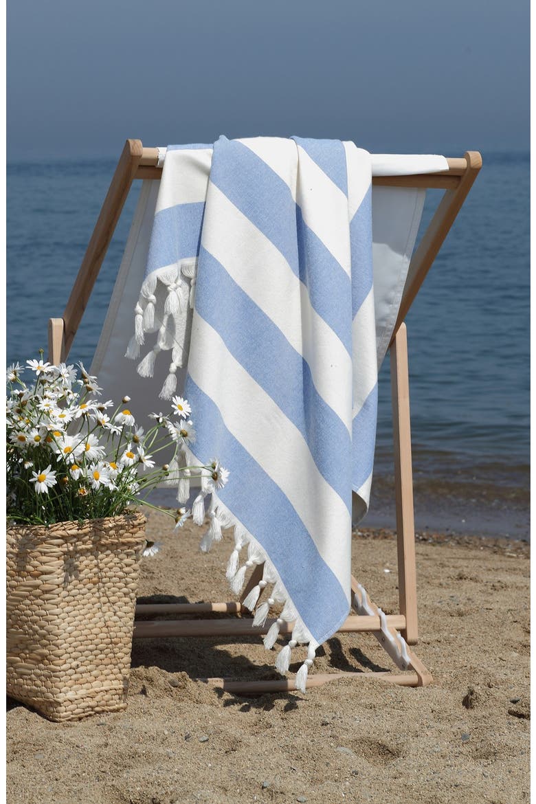'Patara' Turkish Pestemal Towel, Alternate, color, ROYAL BLUE