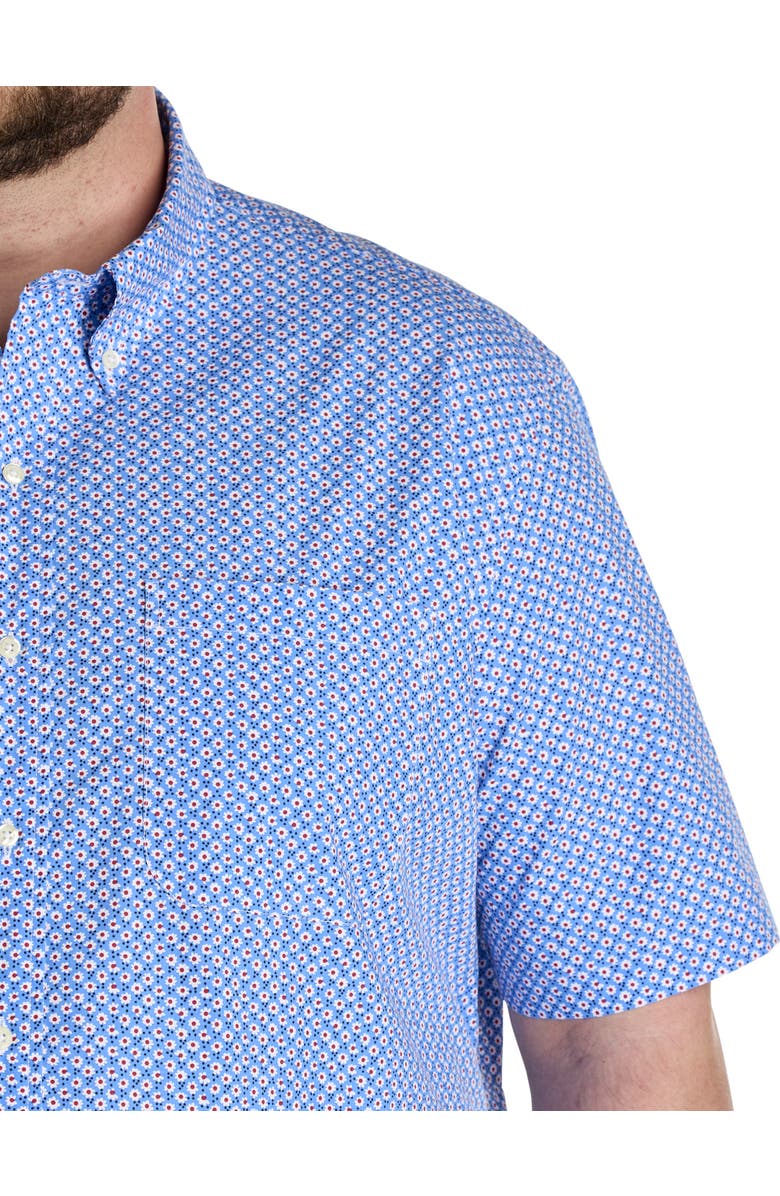 Brooks Brothers Big & Tall  Dot Printed Friday Oxford Sport Shirt, Alternate, color, Blue