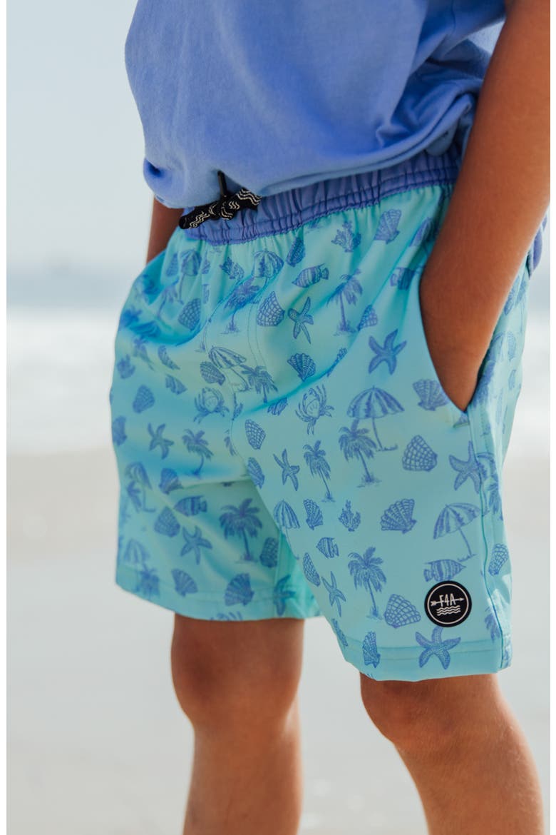 Kids' Volley Swim Trunks, Alternate, color, AQUA CRYSTAL