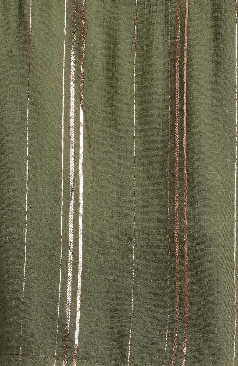 Vince Camuto Metallic Stripe Jacket, Alternate, color, Olive Moss