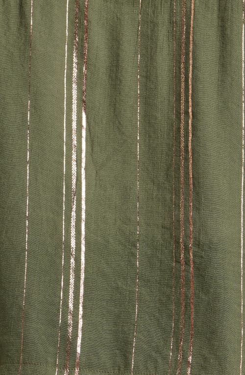 Vince Camuto Metallic Stripe Jacket In Olive Moss