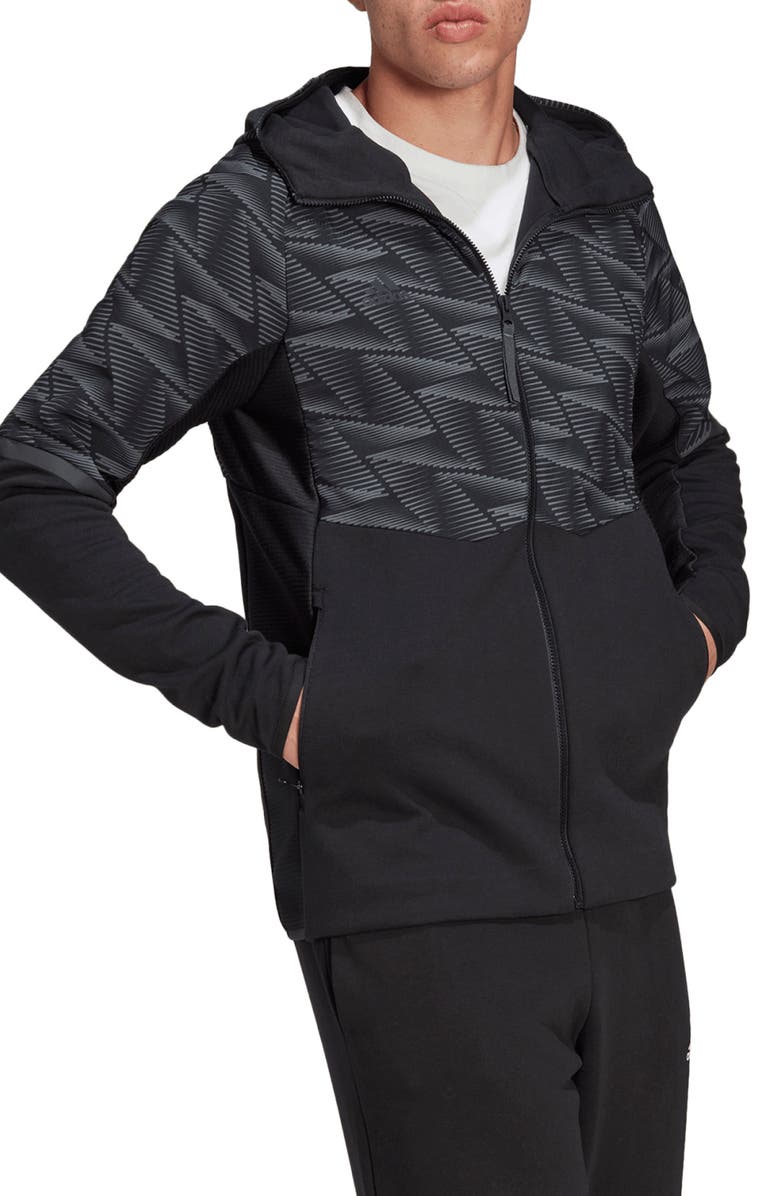 adidas Designed for Gameday Full Zip Hoodie, Alternate, color,