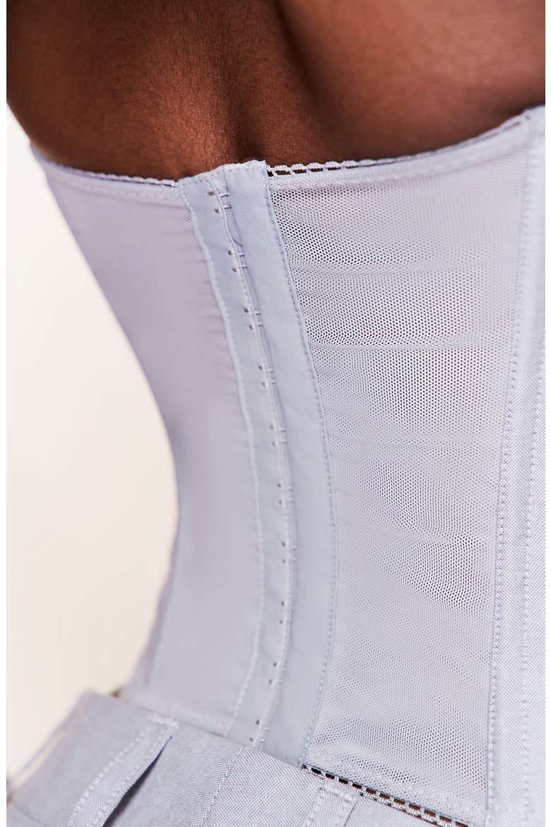 Chrys Oxford Corset, Alternate, color, Grey