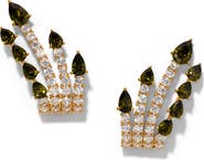 Nadri Bonne Anne Green J Hoop Earrings