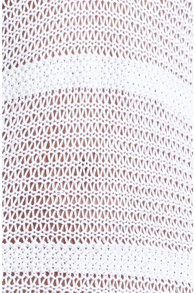 Open Stitch Beach Sweater, Alternate, color, WHITE/ PERIWINKLE