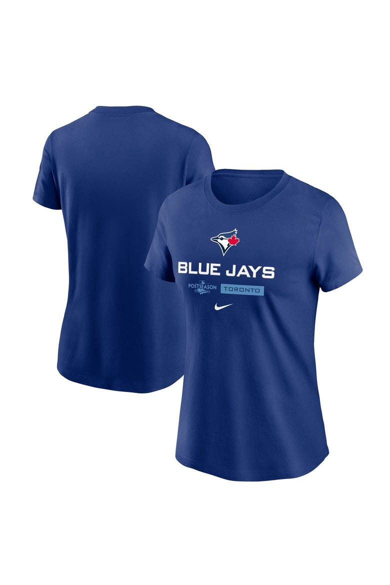 Women's Nike Royal Toronto Blue Jays 2022 Postseason Authentic Collection Dugout T-Shirt, Main, color, Royal