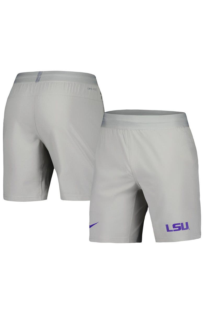 Nike Men's Nike Gray LSU Tigers Player Performance Shorts, Main, color, Gray