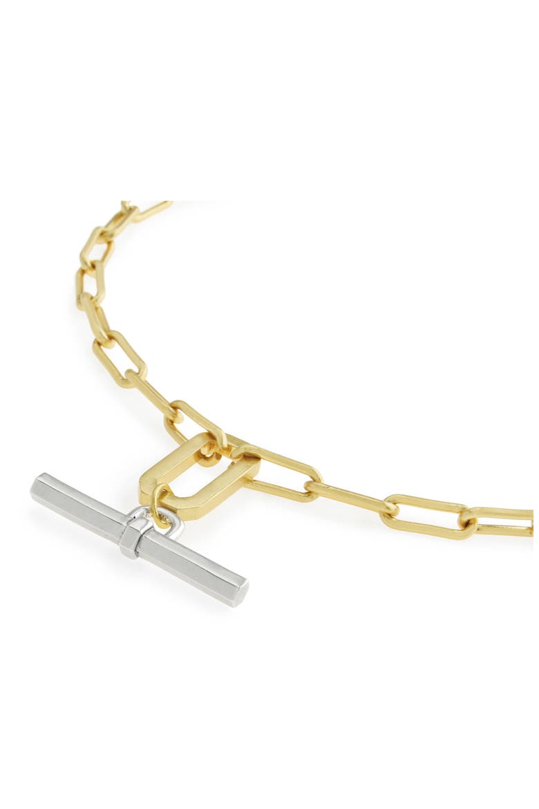 T-Bar Link Y-Necklace, Alternate, color, TWO TONE
