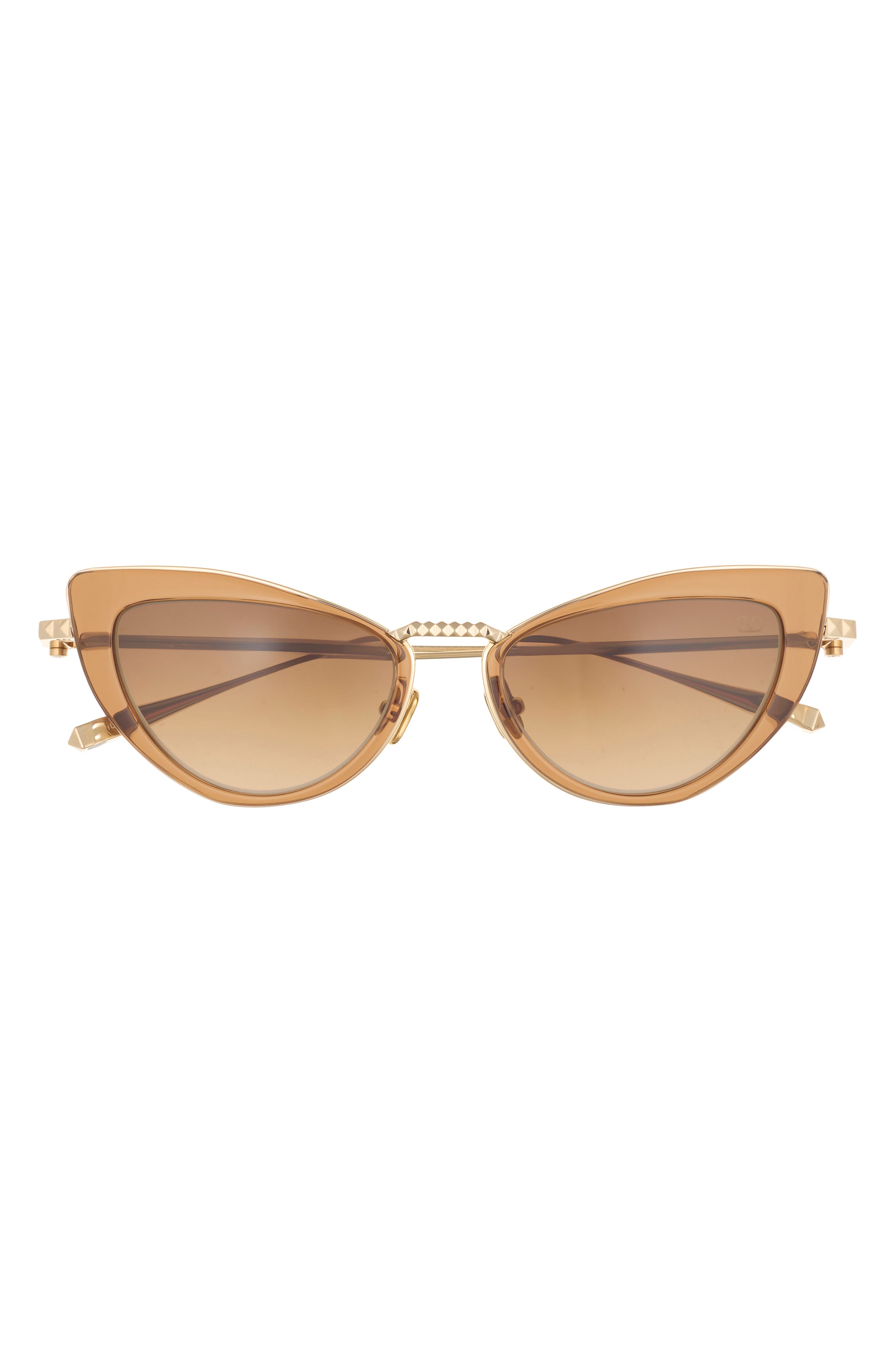 Valentino 51mm Polarized Cat Eye Sunglasses