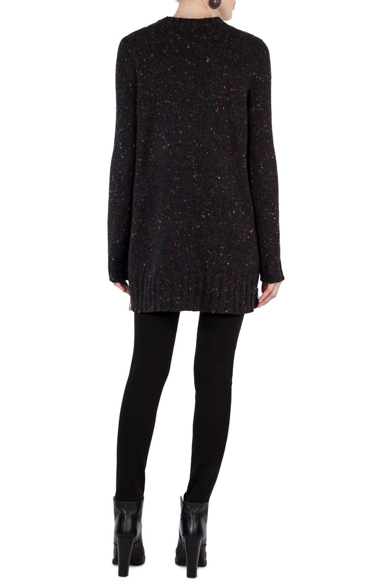 Akris punto Lambskin Leather & Knit Pants, Alternate, color,