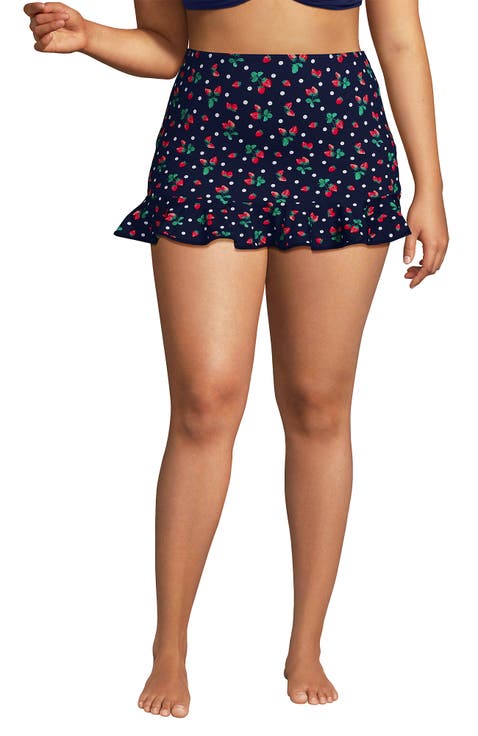 Ruffle Hem Mini Swim Skirt